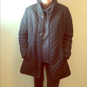 Quilted black coat